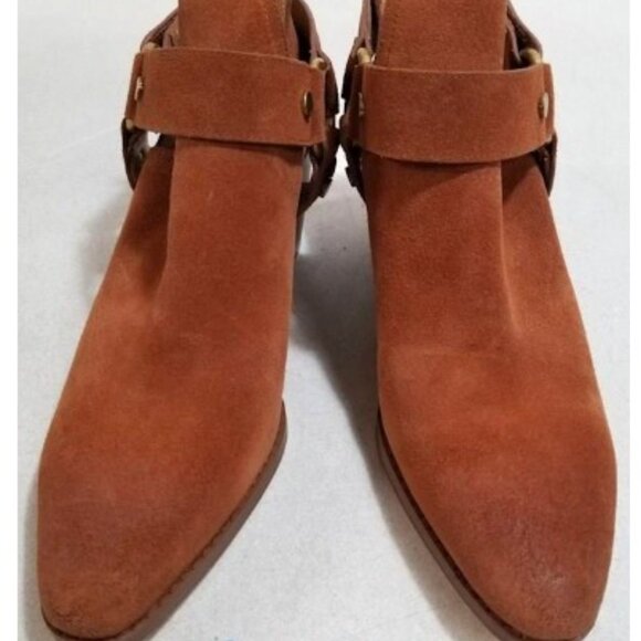 Michael Michael Kors Pamela Booties Color Luggage Suede Size 7M NWOB - Picture 1 of 10